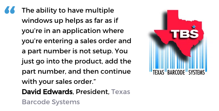 Acctivate inventory and sales order management software user, Texas Barcode Systems